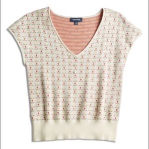 NWT Modcloth Floral Short Sleeve Sweater